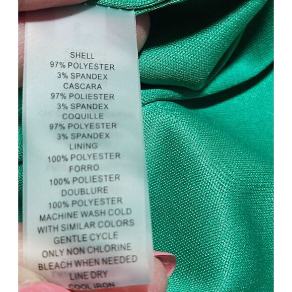 Vince Camuto Womens Spring Floral Preppy Green Sheath Dress 3/4 Sleeve Fully Lin - Picture 11 of 16